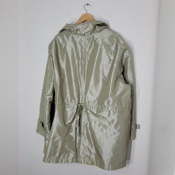 Penningtons Champagne NWT Lightweight Windbreaker Rain Trench Coats Plus Sz 5X - Picture 2 of 14